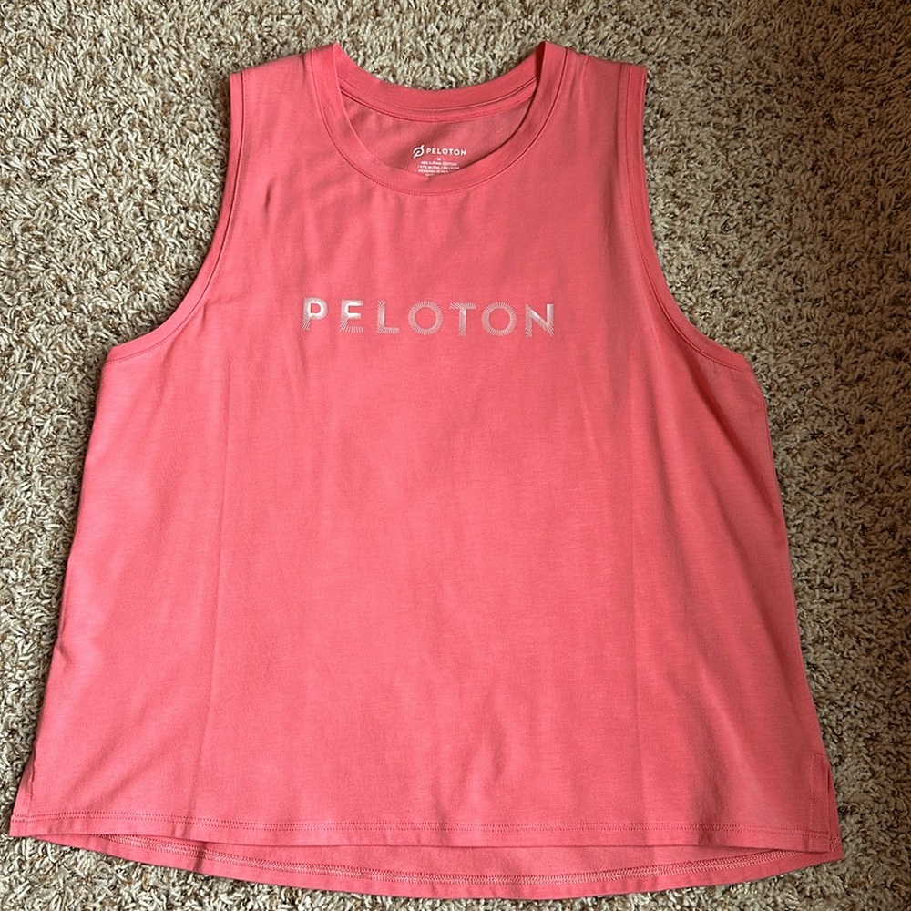 Peloton tank, size MEDIUM, Coral pink, excellent condition, never worn